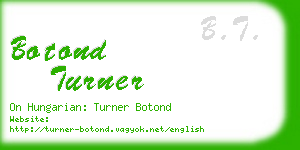botond turner business card